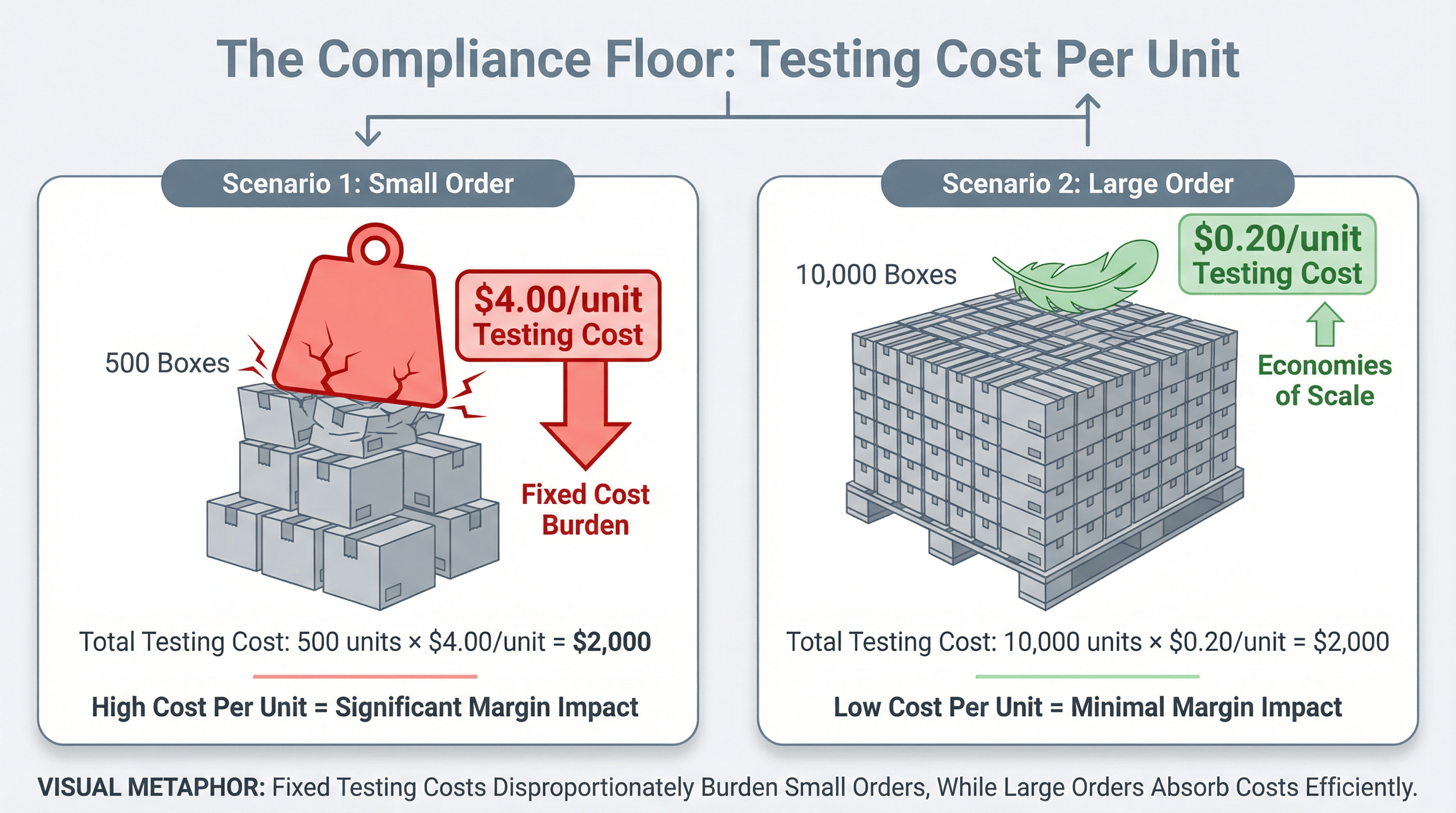 The Compliance Floor: Why Testing Costs Kill Low-Volume Orders
