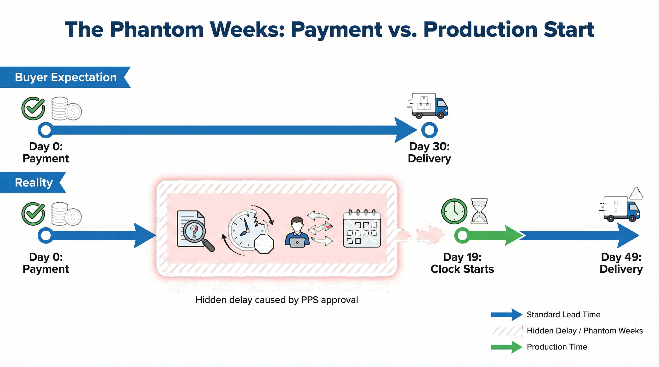 The Phantom Weeks: Why Your 30-Day Lead Time Is Actually 50 Days